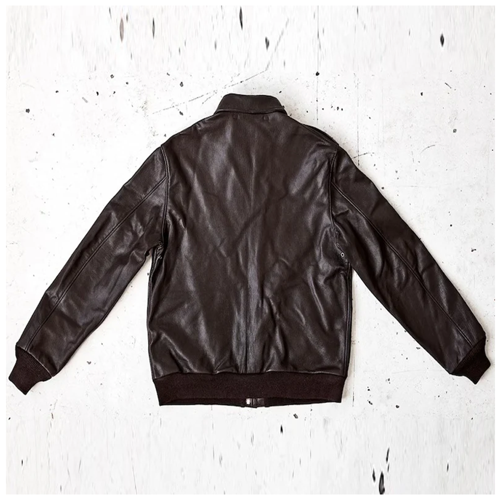 New Sheepskin Leather A-2 Flight Bomber Jacket For Men