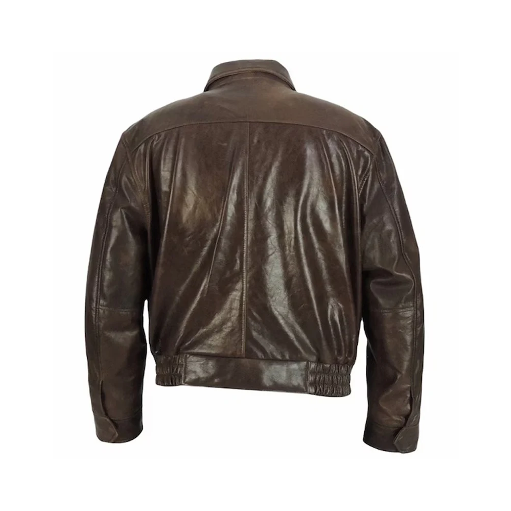 Sheepskin Brown A2 Flight Aviator Military Leather Bomber Jacket - bombersflight