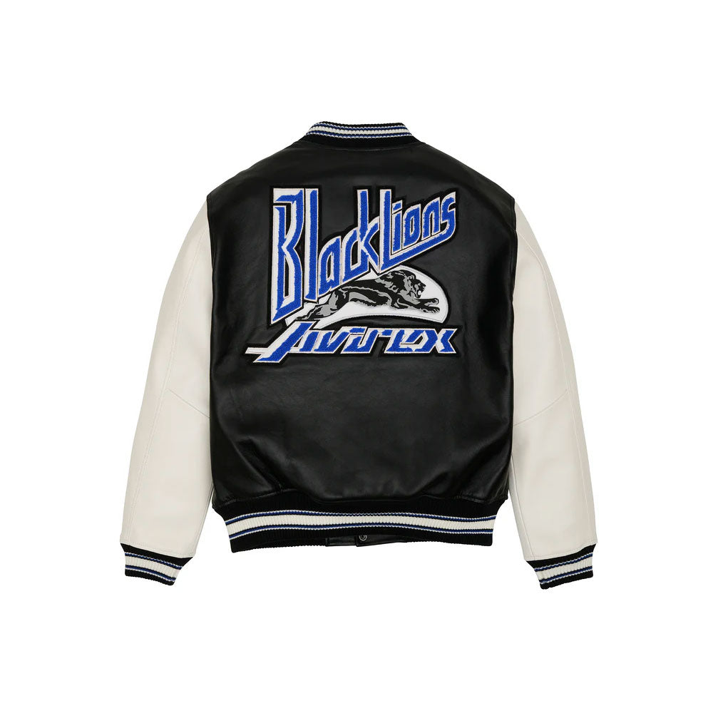 New Men Classic Avirex Black Lions varsity jacket