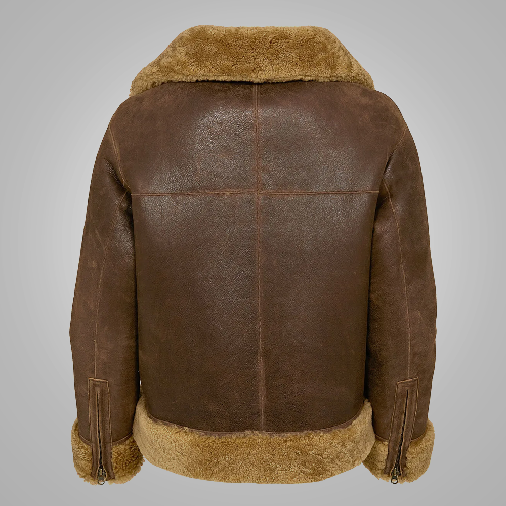 New 2024 B3 Flight Shearling Leather Bomber Aviator Jacket - bombersflight