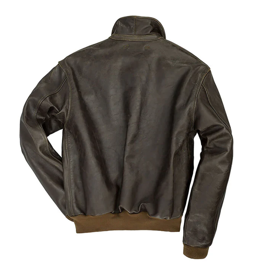 New Durable, Vegetable Tanned Horsehide Leather Bomber Jacket