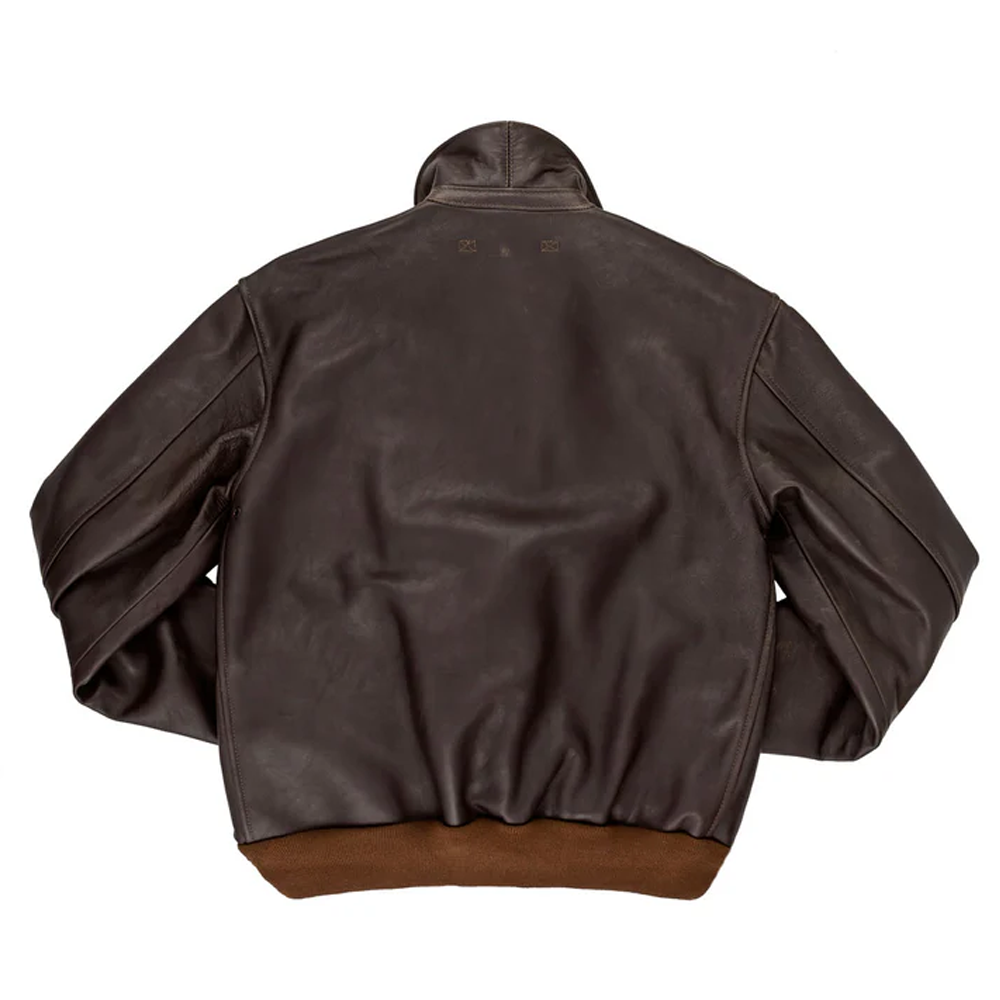 New Men Sheepskin A2 Leather Bomber Jacket