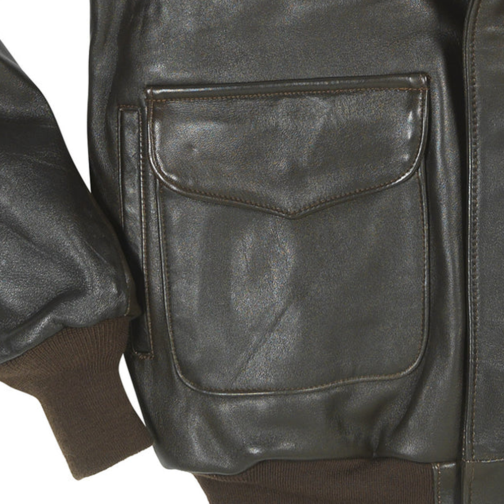 The A-2 Antique Lambskin Bomber Leather Jacket For Men