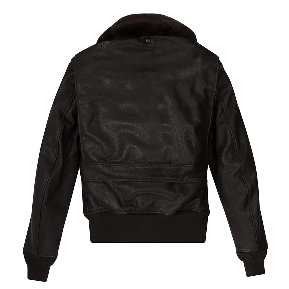 The fur-Collared G-1 Flight Jacket Sheepskin Leather Bomber Jacket