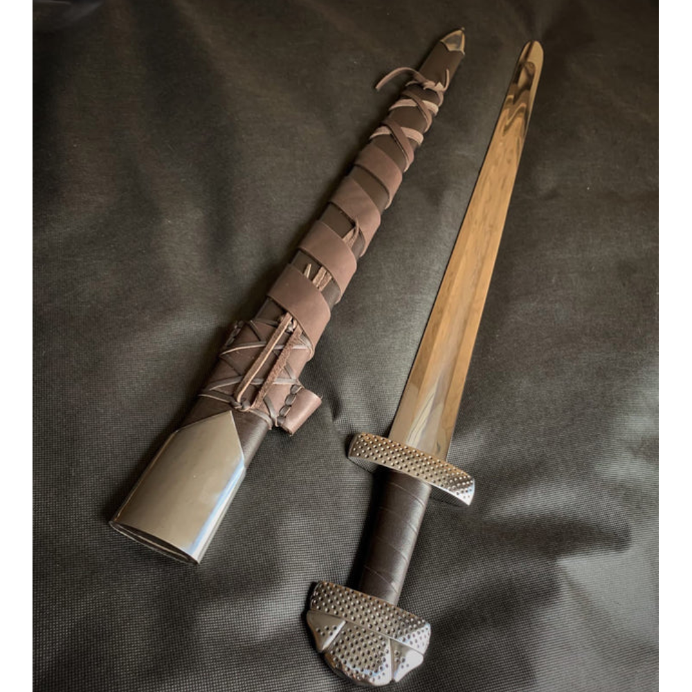 BATTLE READY SLAVIC UNIQUE SWORDWITH A CROWN SHAPE HANDLE