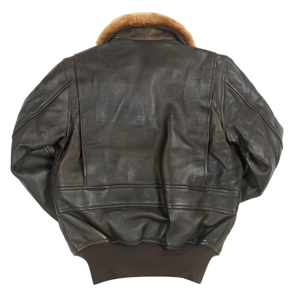 Women's Sheepskin G-1 Jacket Brown Bomber Leather Jacket