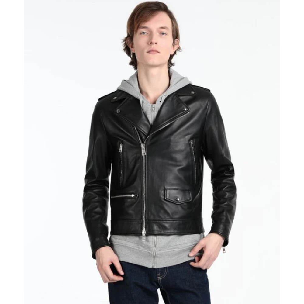 New Men Stylish Biker Leather Jacket - bombersflight