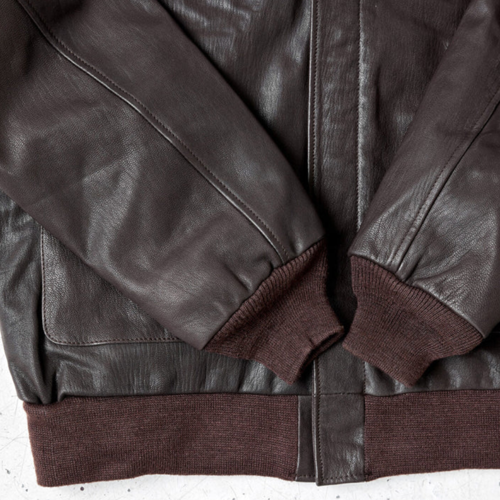 New Men Horseskin Brown Leather Bomber Jacket - bombersflight