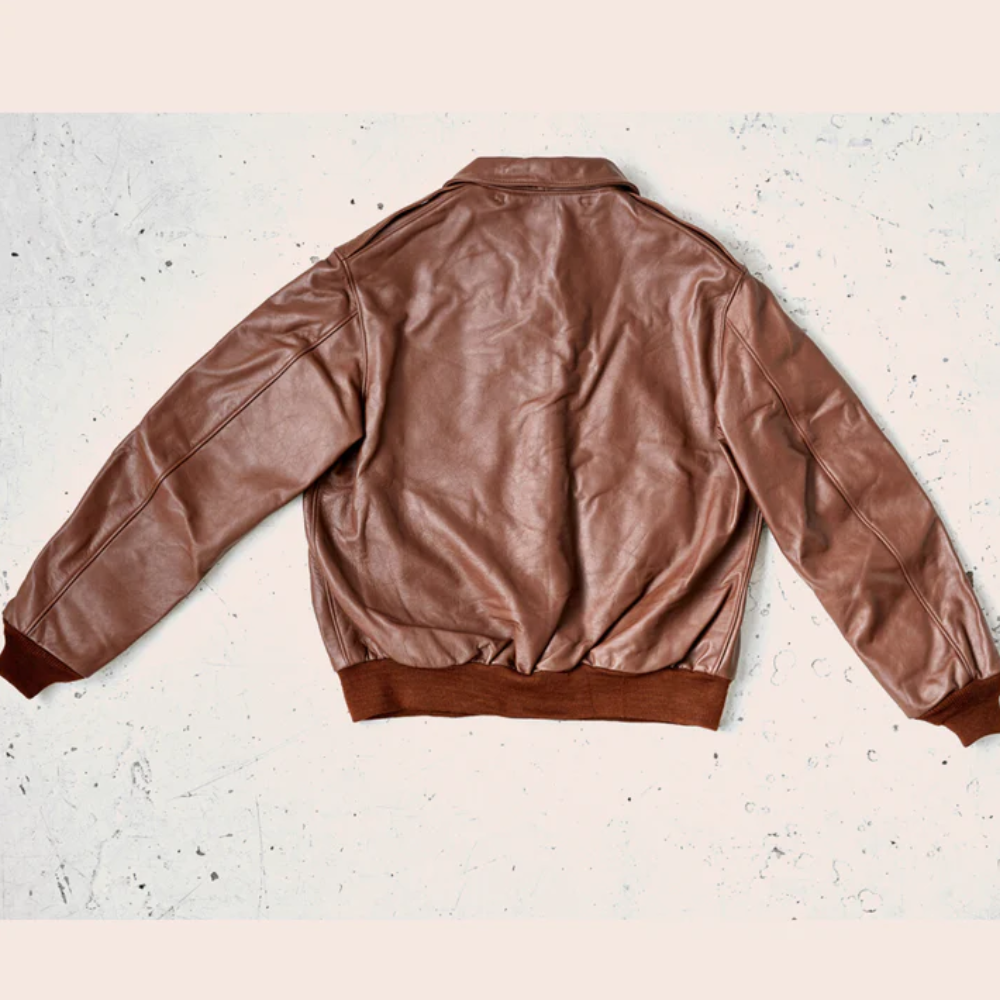 New Men Lambskin  Brown  Leather Bomber Jacket - bombersflight