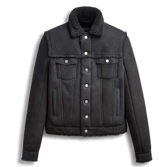 Shearling leather Jacket - bombersflight