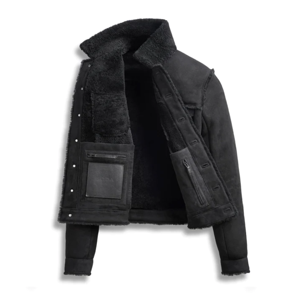 Shearling leather Jacket - bombersflight