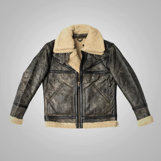 Sherpa Jacket for men in sheepskin leather - bombersflight