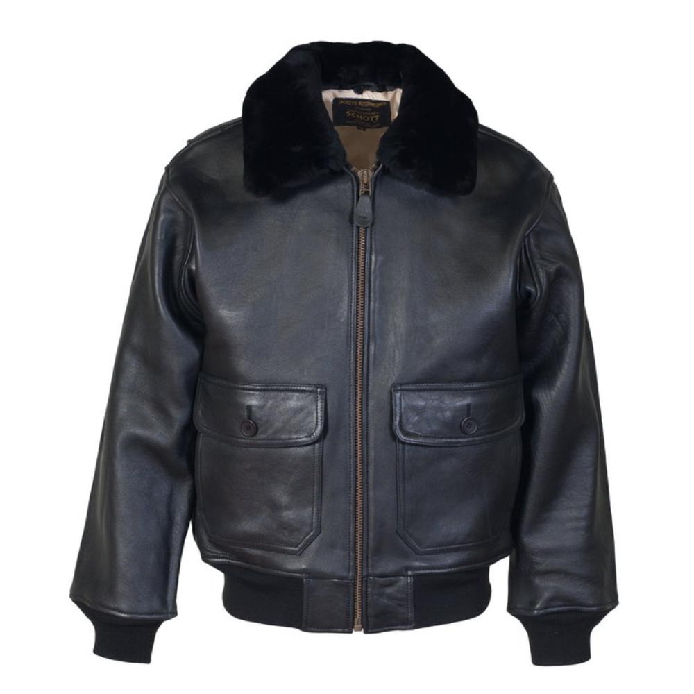 WOMEN's BLACK G-1 Leather Flight Jacket