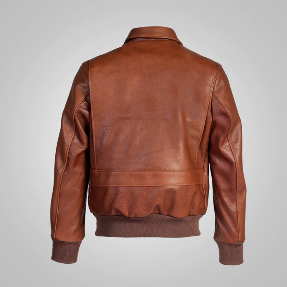 New Mens Brown RAF Flying Leather Bomber Jacket - bombersflight