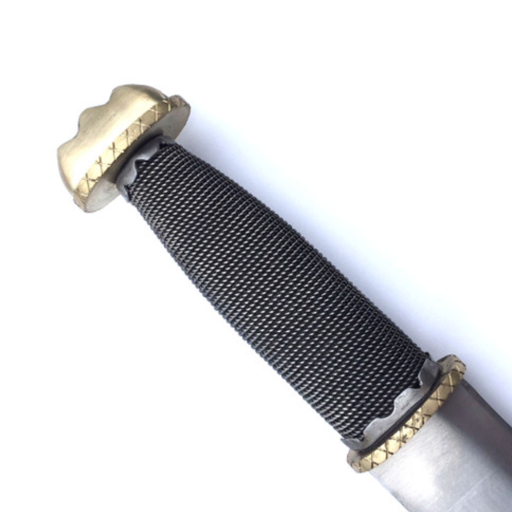 Seax Wire wrapped handle with brass pommel and guard