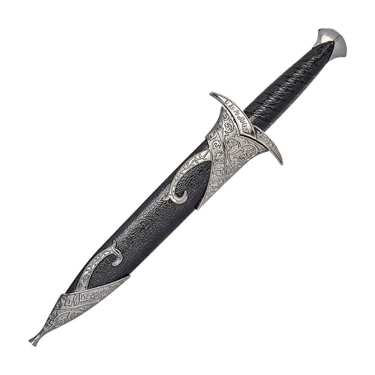 Light Elven Fantasy Dagger with Scabbard in hand