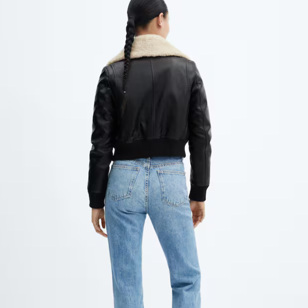 Women B3 Shearling-lined bomber jacket