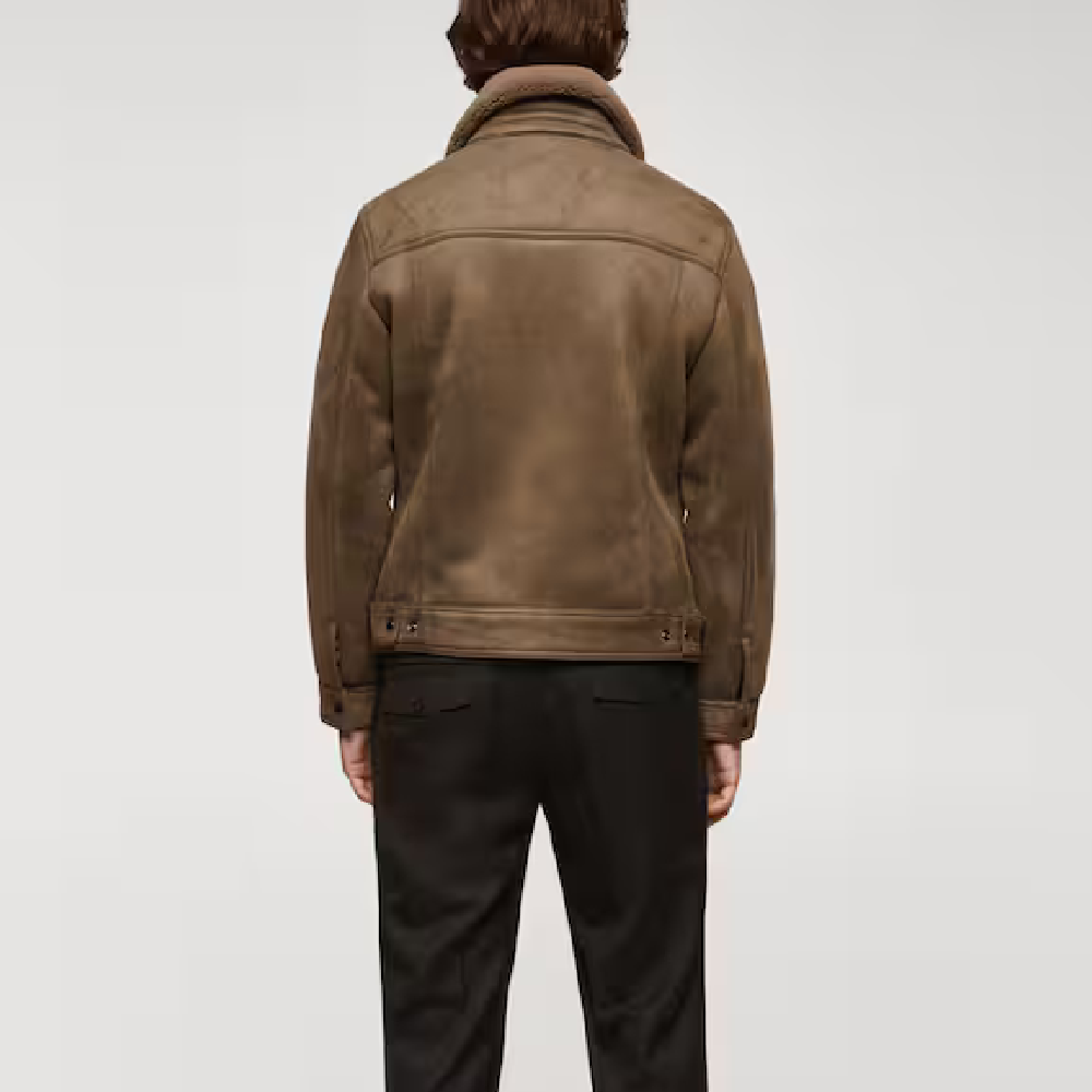 Men B3 bomber Shearling leather  jacket