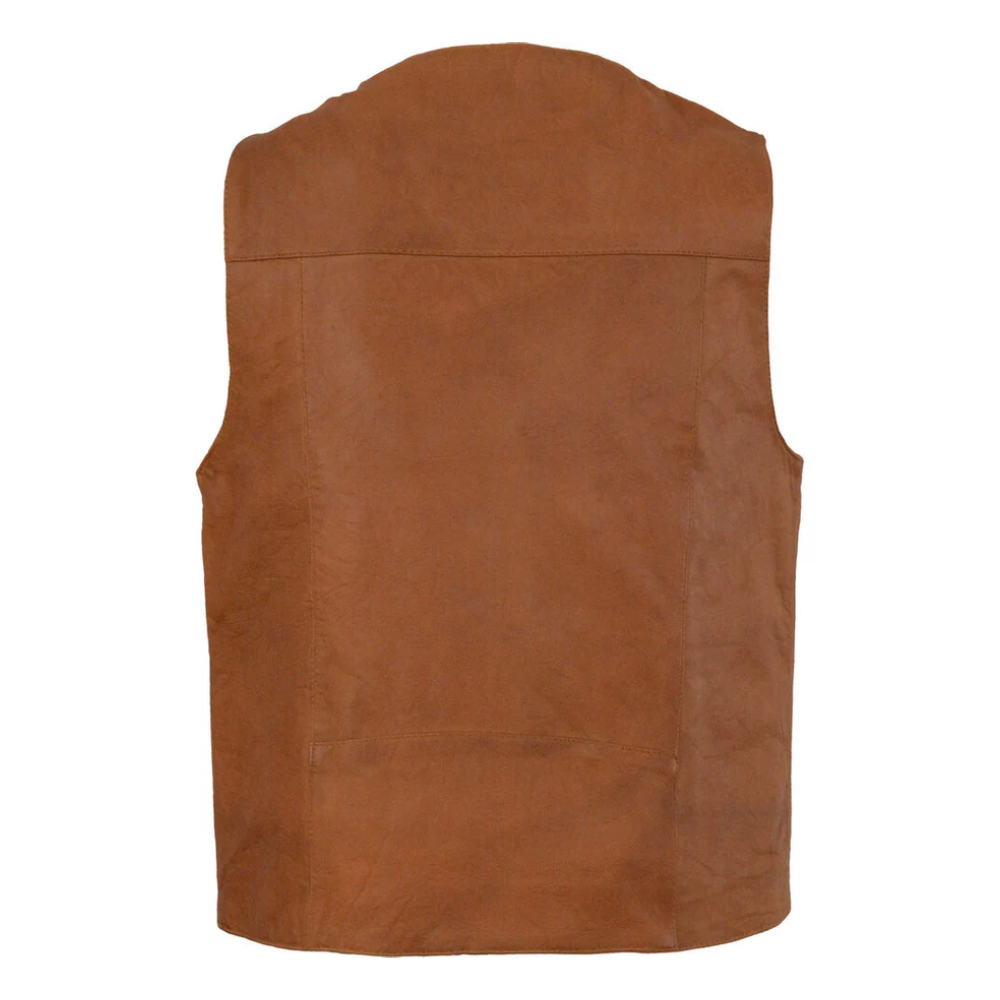 New Men Western Plain Side Vest