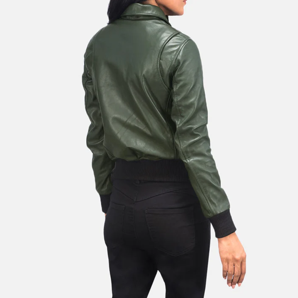 New Women Green Suede A2 Bomber Jacket - bombersflight